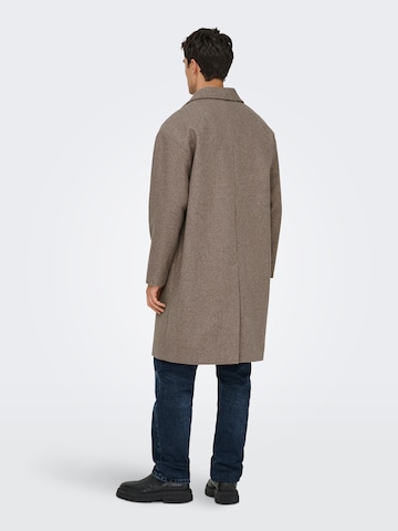 Only & Sons Between-Seasons Coat 'ONSWORF' in Brown