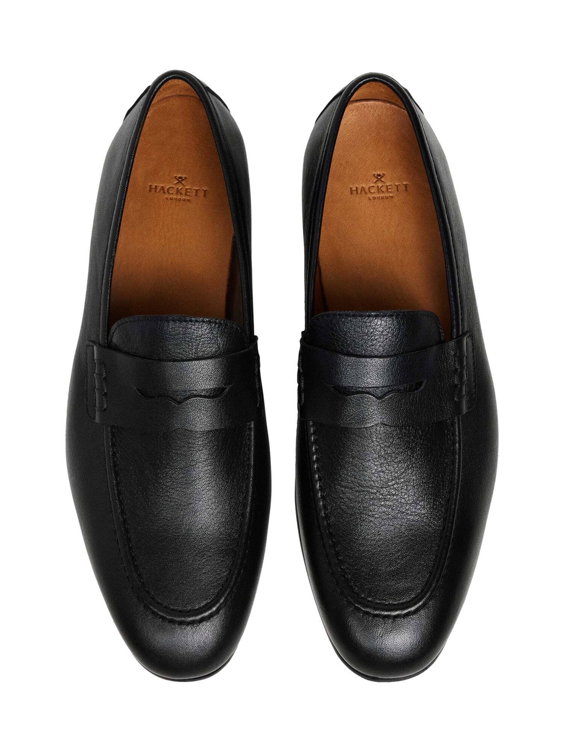 Hackett London Slipper 'Regal Saddle' in Schwarz