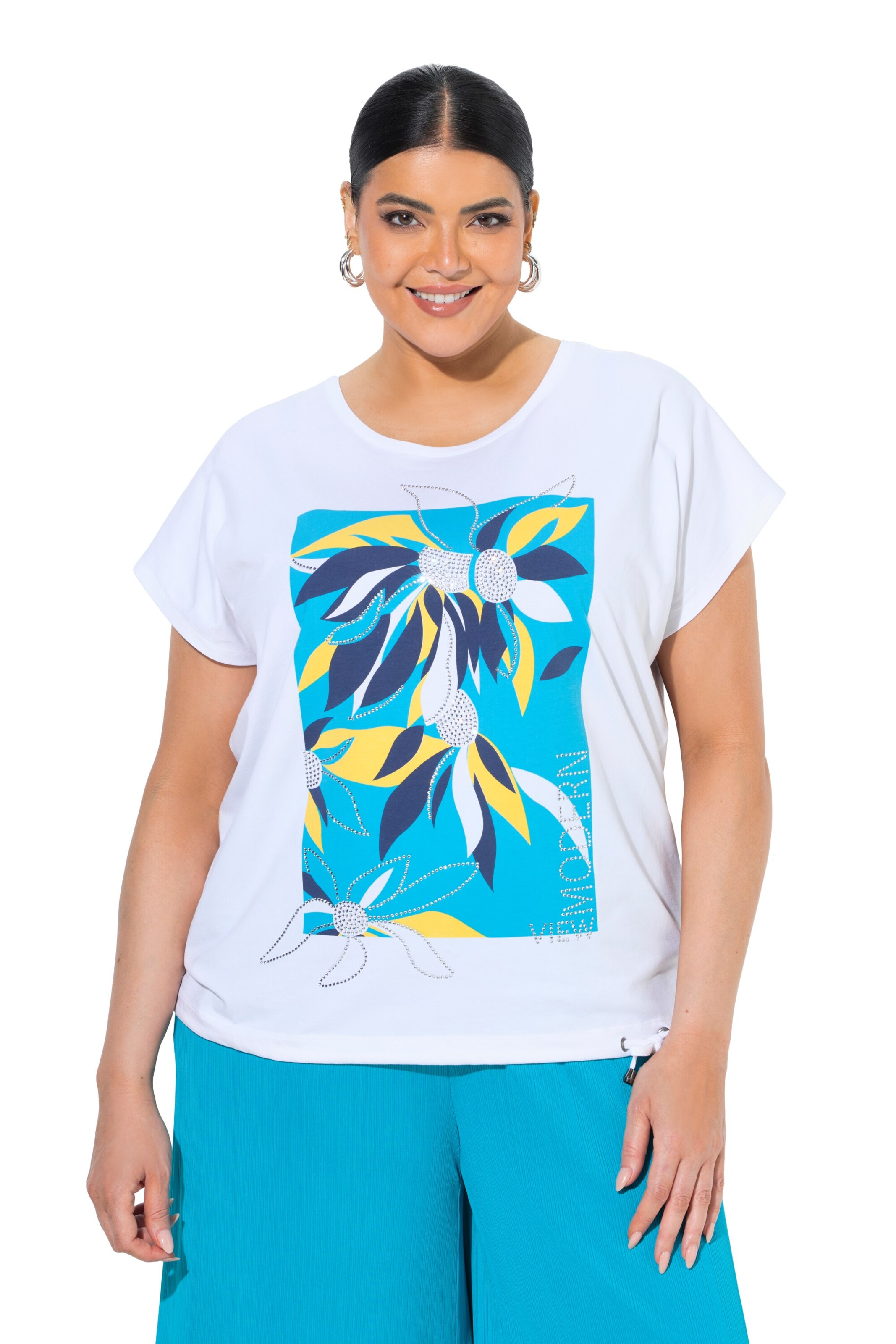 Ulla Popken T-Shirt in Weiß: Vorderseite