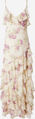 Robe de soirée 'PIRENE SLEEVELESS GOWN' Lauren Ralph Lauren en beige : devant