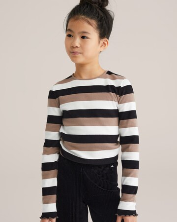 T-Shirt WE Fashion en beige : devant