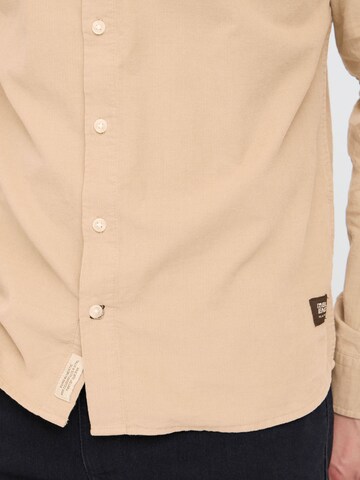 BLEND Regular fit Button Up Shirt in Beige