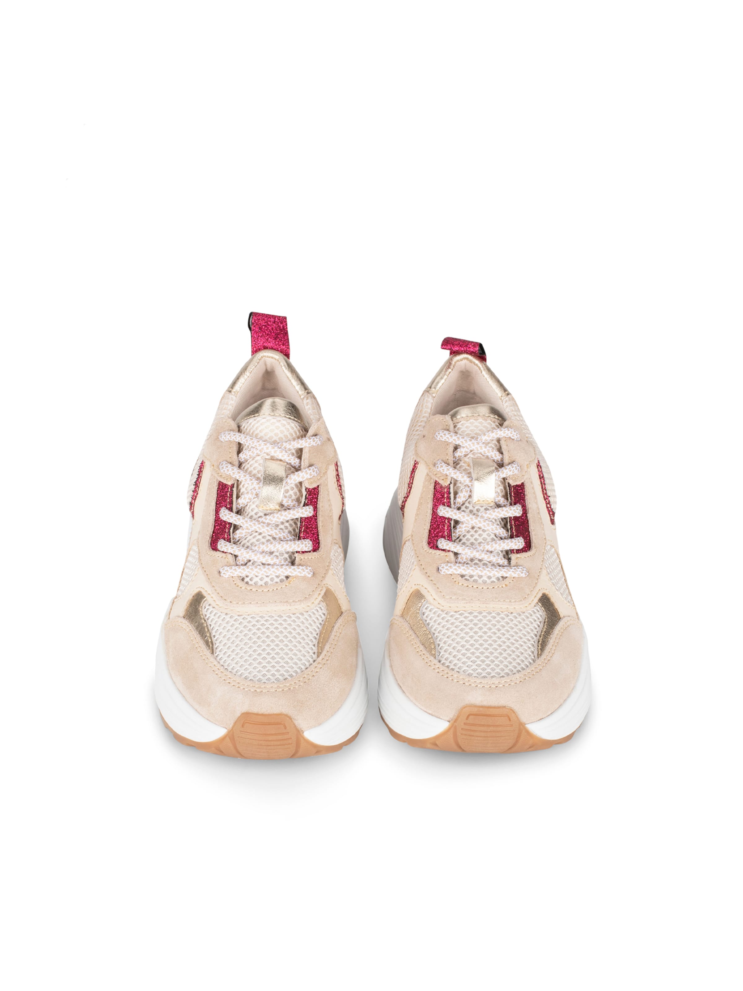 PS Poelman Sneakers laag in Beige