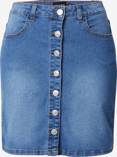 PIECES Jupe 'Peggy' en bleu denim, Vue avec produit