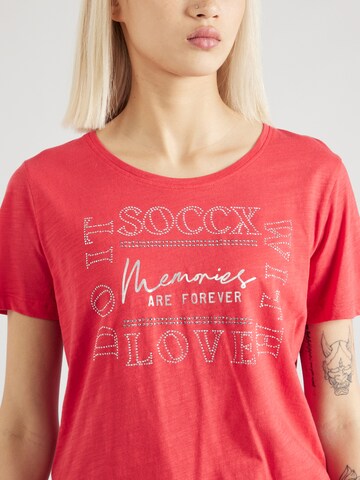 T-shirt 'Memory Lane' Soccx en rouge