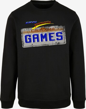 F4NT4STIC Sweatshirt 'Retro Gaming California Games Plate' in Schwarz: predná strana