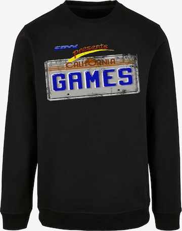 F4NT4STIC Sweatshirt 'Retro Gaming California Games Plate' in Black: front