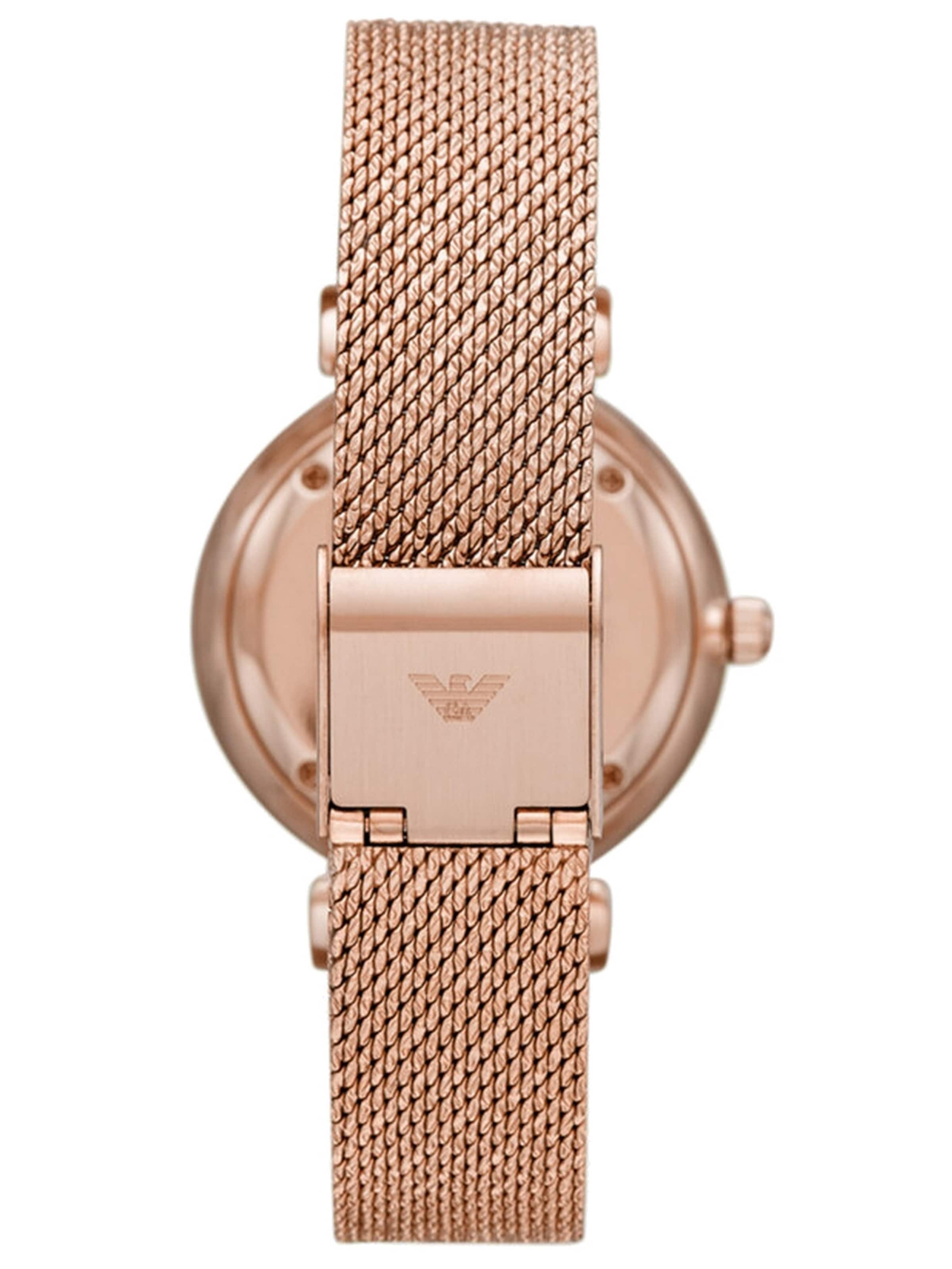 Emporio Armani Analoog horloge 'Gianni T-Bar' in Zilver