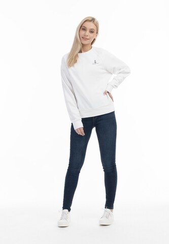 DreiMaster Maritim Sweatshirt 'Bridgeport' i hvit