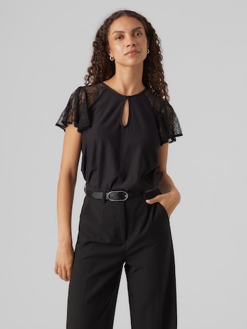 VERO MODA Blouse 'MILLA' in Zwart: voorkant