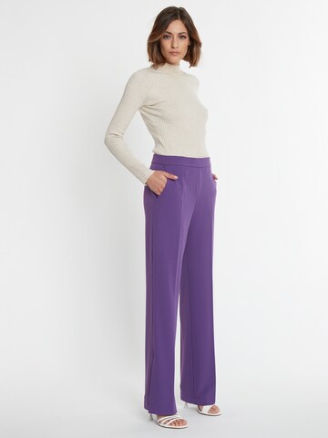 Ana Alcazar Regular Pleated Pants 'Saltuny' in Purple