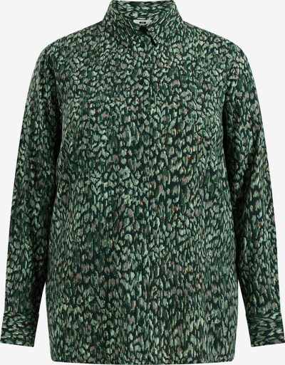 WE Fashion Блуза в кафяво / зелено / пастелно зелено / черно, Преглед на продукта