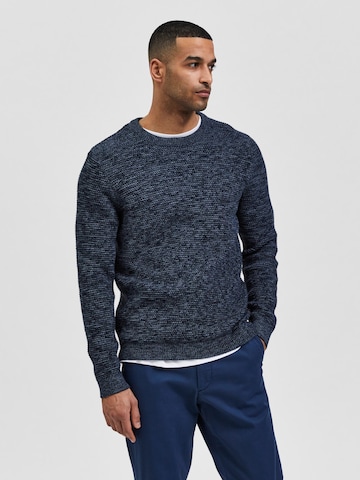 SELECTED HOMME Sweater 'Vince' in Blue: front