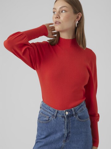 Pull-over 'HOLLY KARIS' VERO MODA en rouge