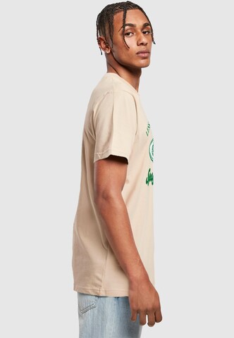 Mister Tee T-Shirt 'Upsetti Spaghetti' in Beige