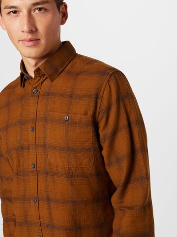 TOM TAILOR Regular fit Button Up Shirt in Brown