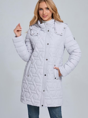 Funk since 1776 Between-Seasons Coat in Purple: front