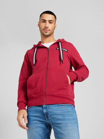 TOMMY HILFIGER Sweat jacket in Red: front