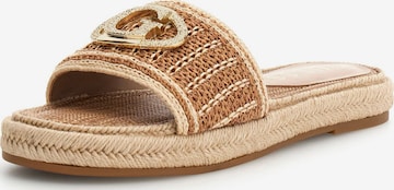 smėlio GUESS Šlepetės 'KAYLIS': priekis