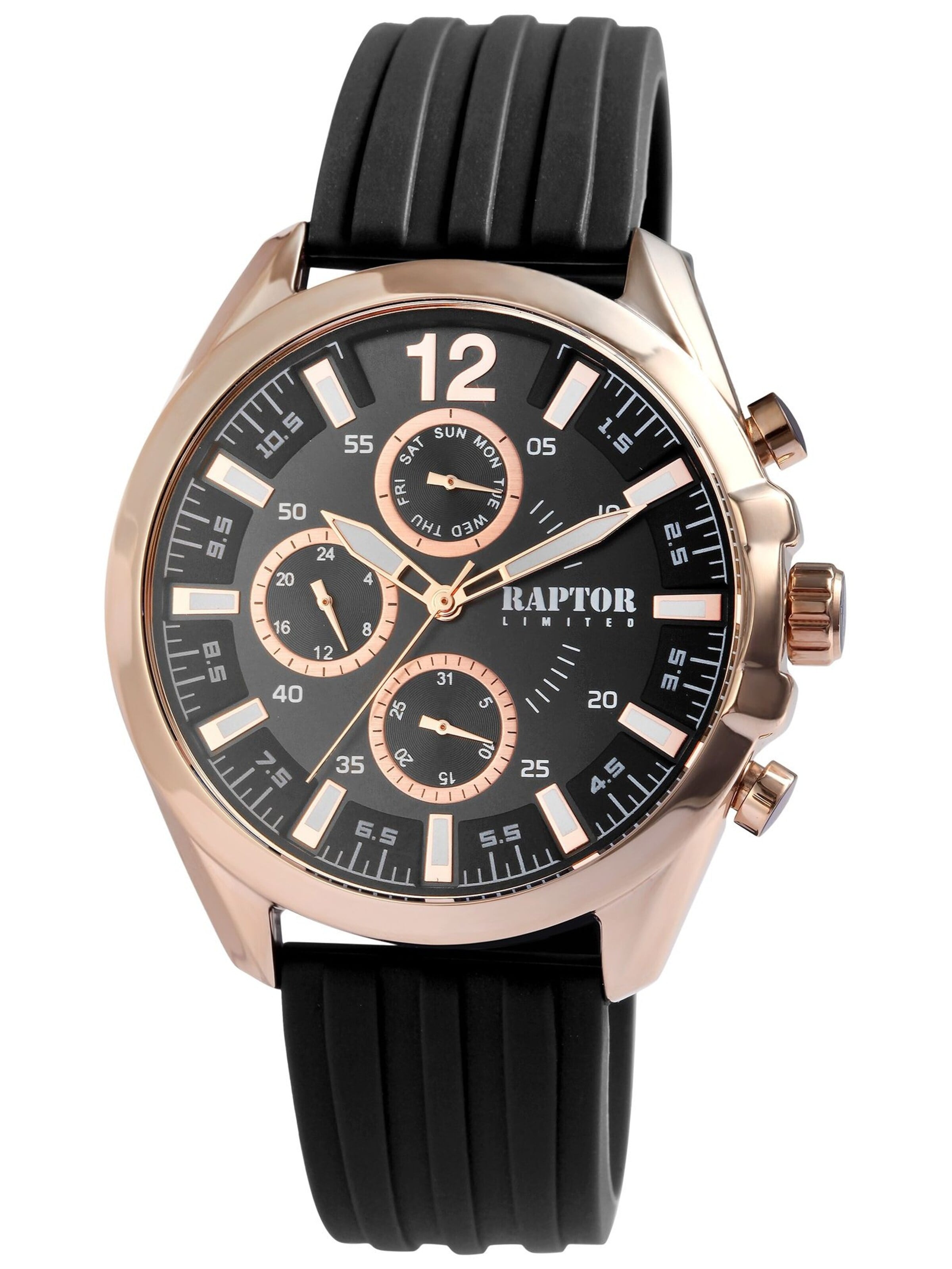 Raptor Analog Watch 'Arman, Datumsanzeige' in Black