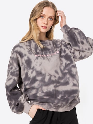 Sweat-shirt Missguided en gris : devant