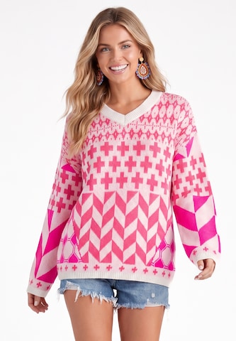 IZIA Sweater in Pink: front