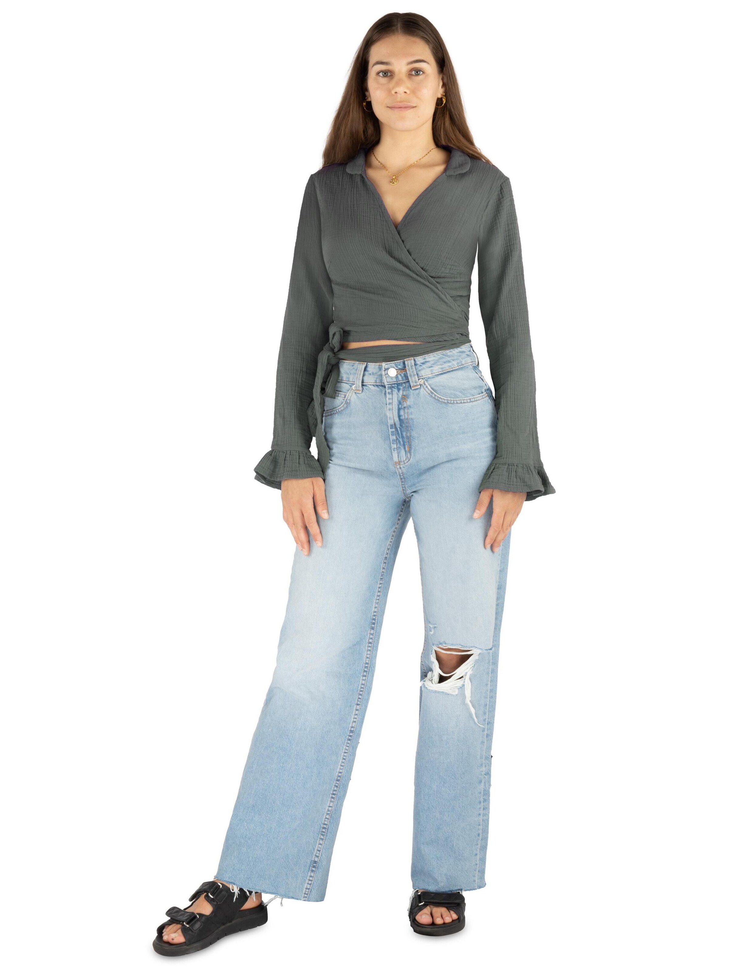 Janice Blouse ' Chalandri ' in Grijs