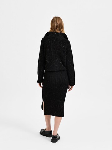 Jupe 'Annalisa' SELECTED FEMME en noir