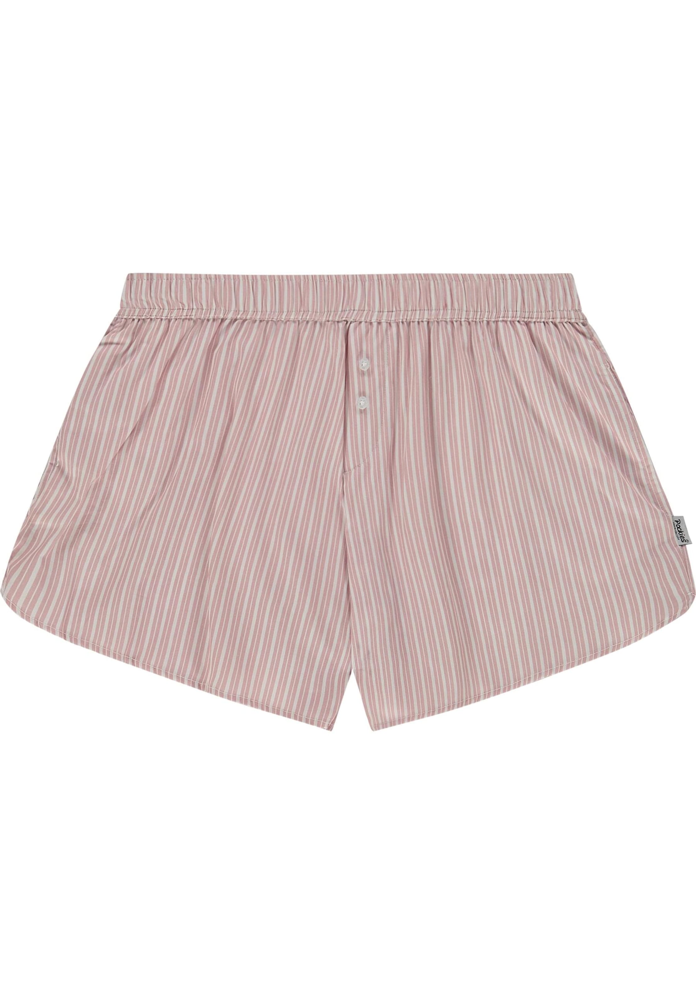 Pockies Pyjamashorts in altrosa / weiß, Produktansicht