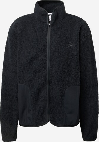 Nike Sportswear Fleecejacke 'CLUB' in Schwarz: predná strana