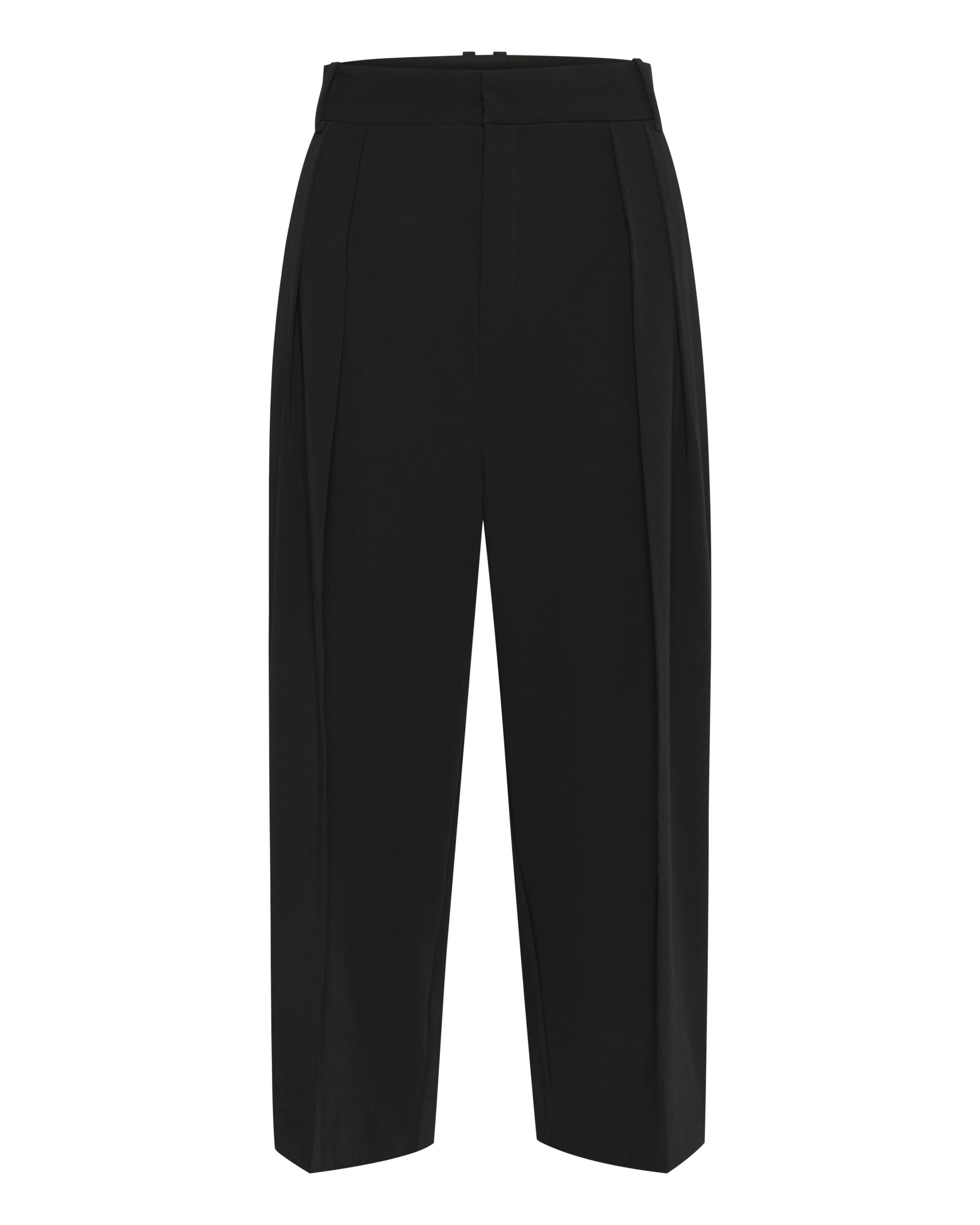 InWear Wide leg Pleat-front trousers 'Natalya' in Black: front