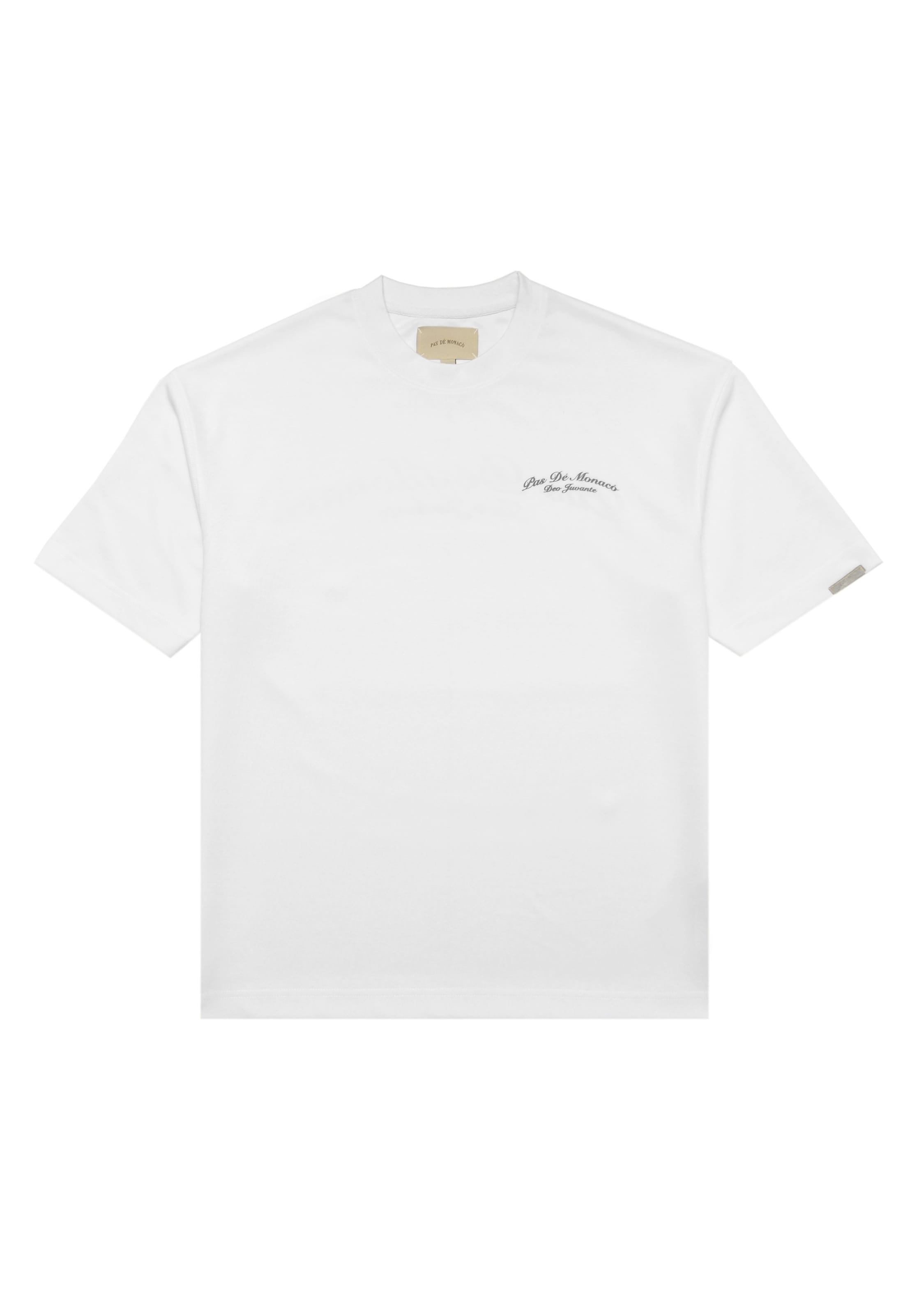 Pas De Monaco T-Shirt 'Crest' in Weiß: Vorderseite