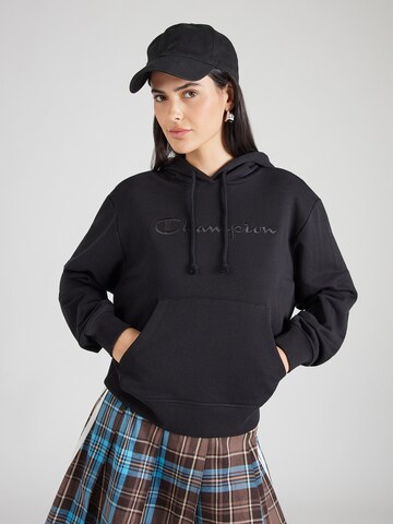 Bluză de molton de la Champion Authentic Athletic Apparel pe negru: față