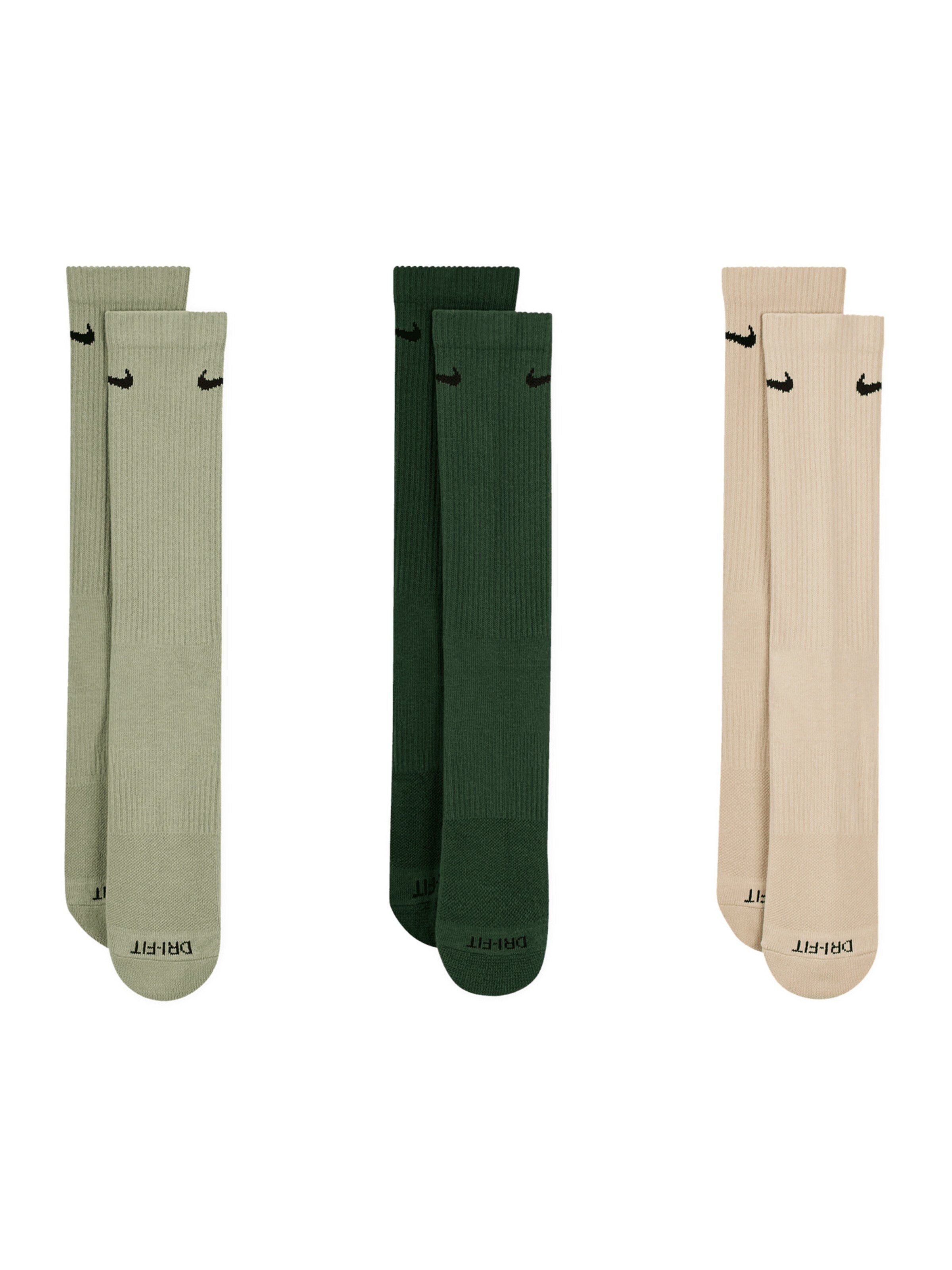 Nike Sportswear Athletic Socks in Beige: front