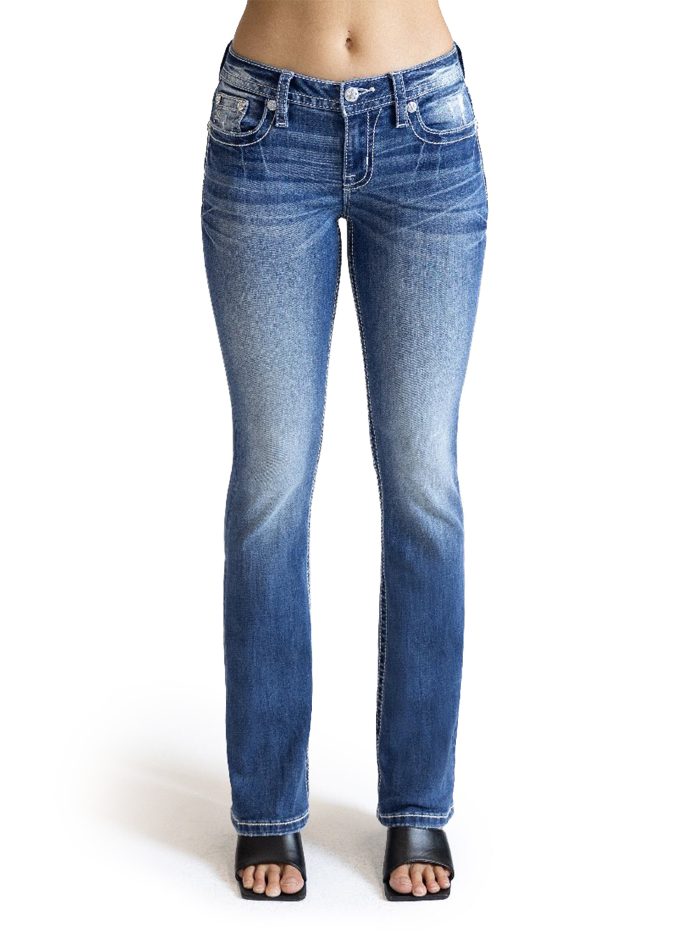 Miss Me Bootcut Jeans 'K1404 Jeans Mid-Rise Bootcut'‌‌‌‌ in Blau