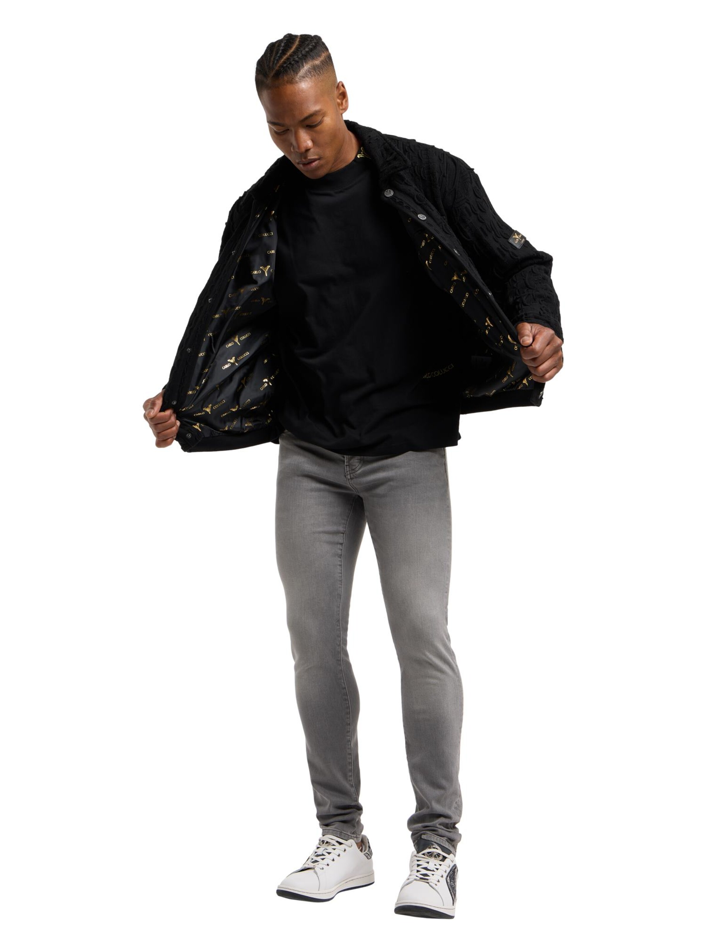 Carlo Colucci Tussenjas 'Dinale' in Zwart