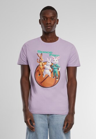 T-Shirt 'Space Fam' Mister Tee en violet : devant