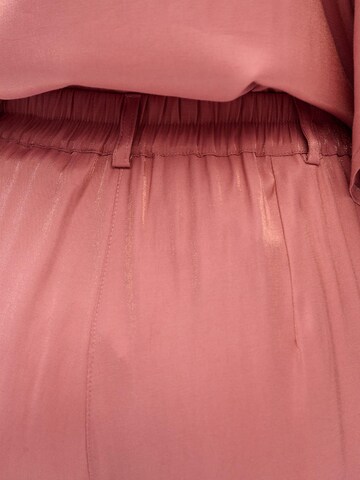 Blue Shadow Wide leg Pants in Pink: front