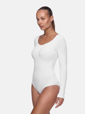 cfab Shapingbody 'Bodysuit Sculpting Shapewear Longsleeve mit Slip' i vit
