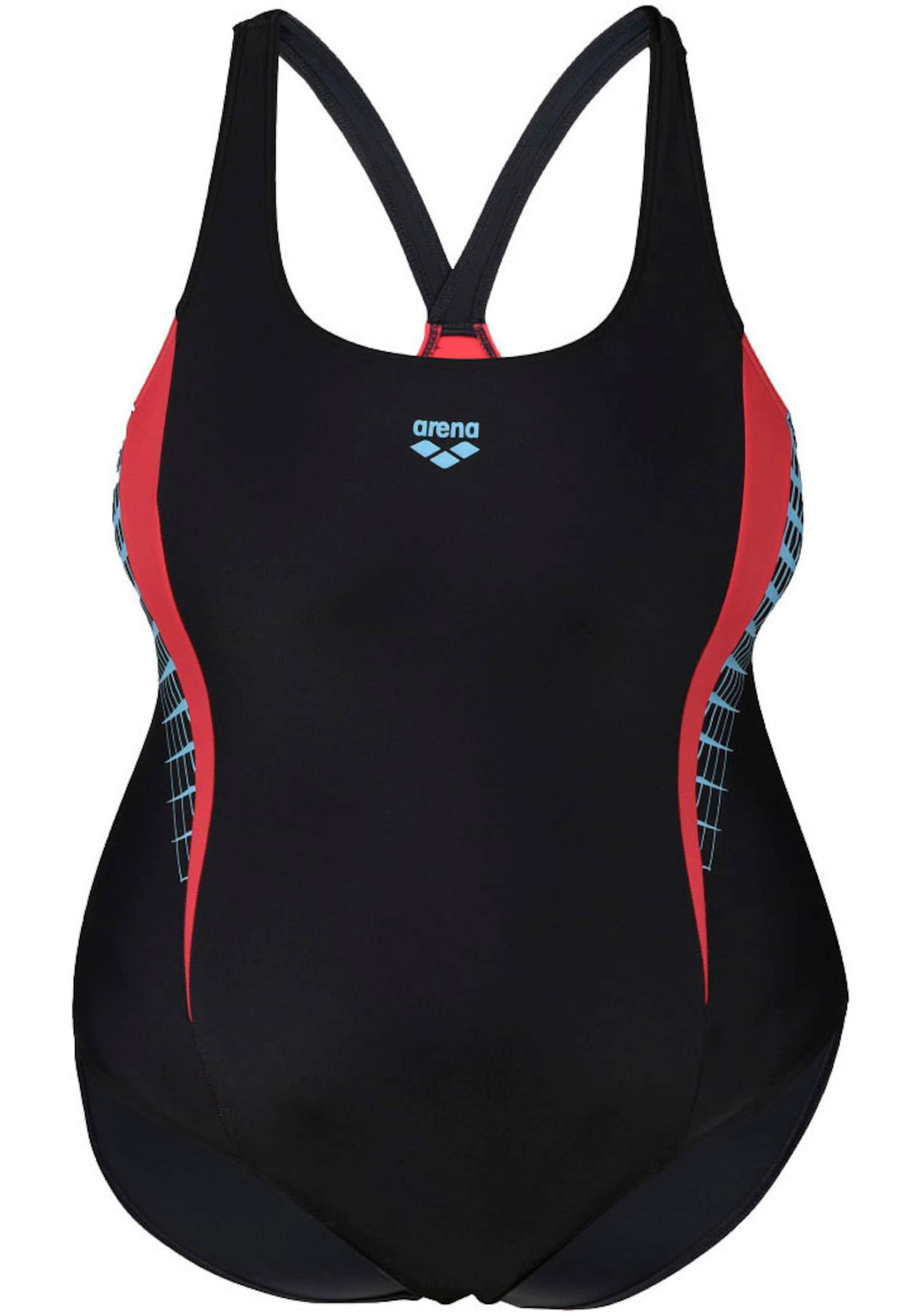 ARENA Badeanzug in Schwarz: Vorderseite