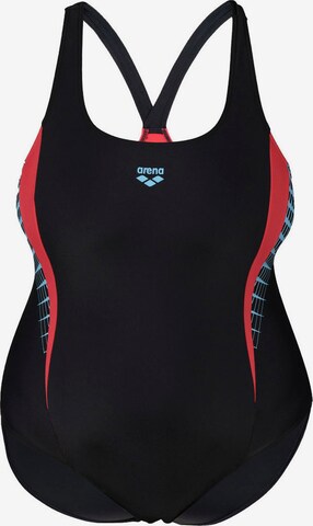 ARENA Bustier Badeanzug in Schwarz: predná strana