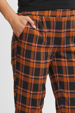 ICHI Regular Chino Pants 'Kate' in Orange