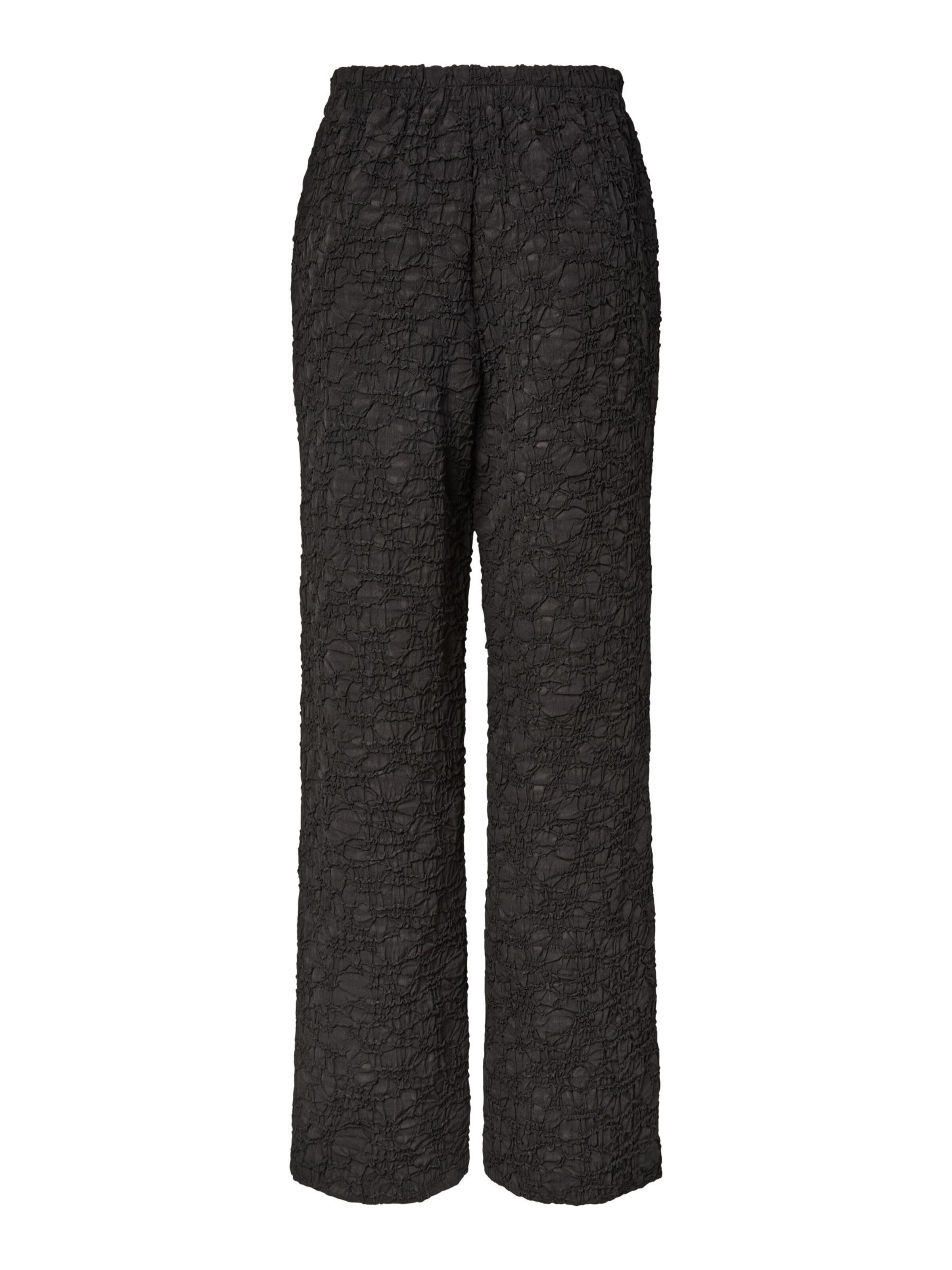 PIECES Wide Leg Bukser 'PCMOLLY' i sort