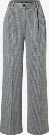 MORE & MORE Pantalón plisado en gris / blanco, Vista del producto