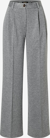 MORE & MORE Wide leg Pleat-Front Pants in Grey: front