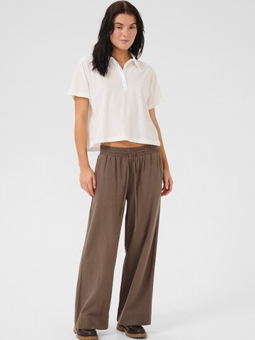 My Essential Wardrobe Wide leg Pants 'Dias' in Brown