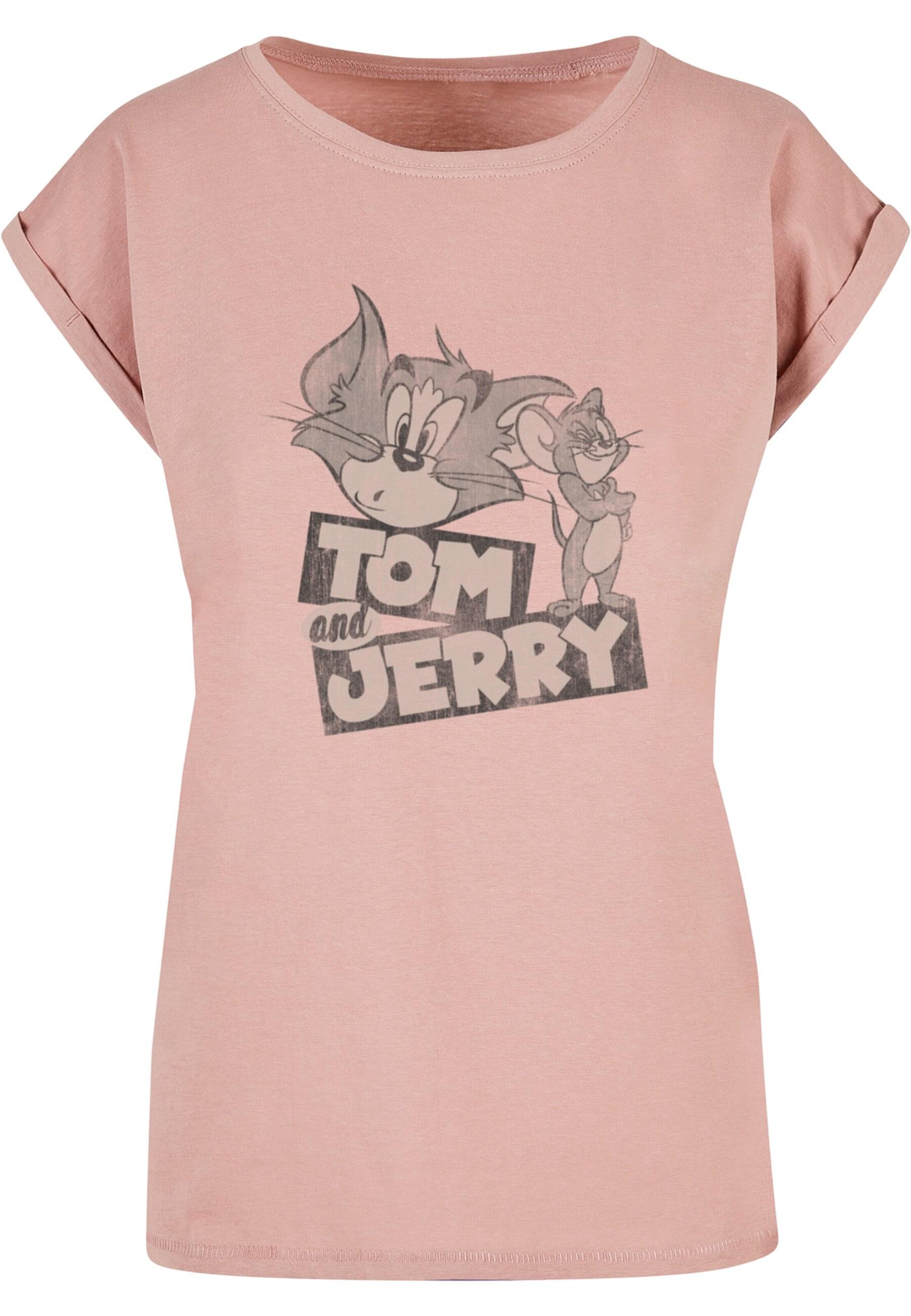 ABSOLUTE CULT Shirt 'Tom And Jerry - Cartoon' in Beige: front