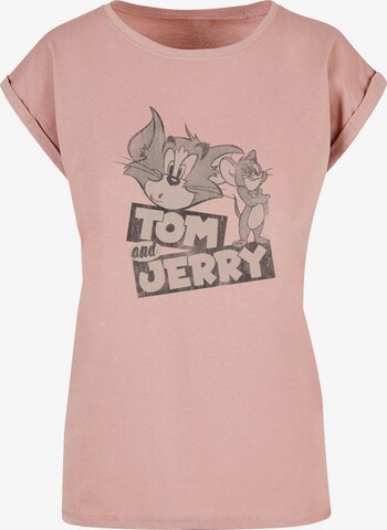 ABSOLUTE CULT T-Shirt 'Tom And Jerry - Cartoon' in Beige: predná strana