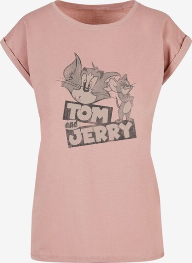 ABSOLUTE CULT T-shirt 'Tom And Jerry - Cartoon' en gris / rose / noir, Vue avec produit