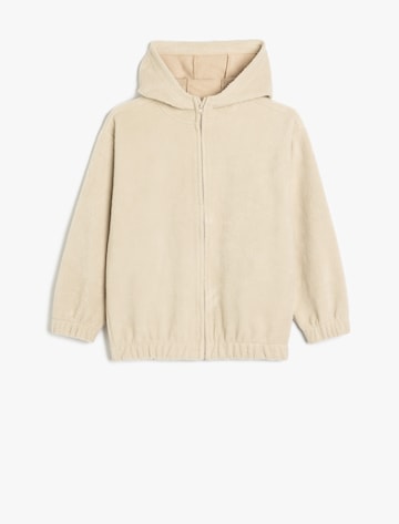 Koton Fleece Jacket in Beige: front